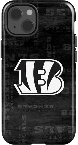 Skinit Impact Phone Case Compatible with iPhone 14 - Officially Licensed NFL Cincinnati Bengals Black & White Design