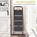 KINGRACK 4 Step Ladder, Sturdy Steel Step Stool with Anti-Slip Wide Pedals, Handrail, Safe-Lock Design, Pass 800lbs Load Testing, Folding Portable Ladder for Multi-Purpose, Home, Kitchen, Black