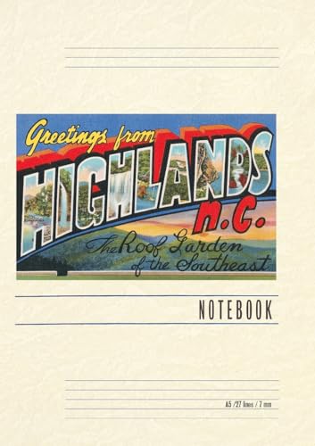 Vintage Lined Notebook Greetings from Highlands
