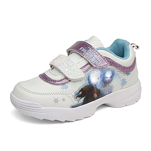 des Enfants LED Chaussures Clignotantes, Funnières Filles Elsa et Anna Sneakers, Chaussures transversales imperméables et Respirantes, Chaussures Clignotantes for Tout- Petits et Tout-Petits Cover