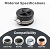 ZM Flexible PVC Pipe Cap with Stainless Steel Clamp, 1.9 Inner Diameter for 1-1/2 Nominal Pipe, Black (2-Inch)