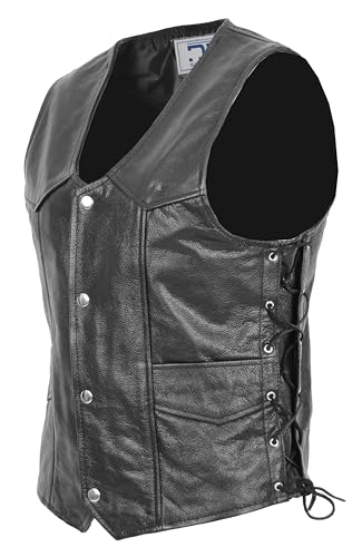 Divergent Retail Ollie Vintage Cowboy Leren Vest Zwart - Image 4