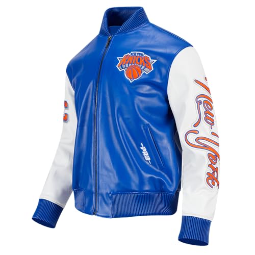 Pro Standard Mens NBA New York Knicks City Signature Jacket Royal Blue/White Xl - Image 3