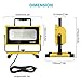 Olafus 60W LED Work Lights, 8400LM Portable Flood Light with Plug, 5000K Daylight, IP65 Waterproof Adjustable Job Site Lighting for Construction Site, Garage, Workshop, Jetty