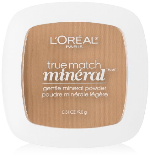 L’Oréal Paris True Match Mineral Pressed Powder, Sand Beige, 0.31 Ounce