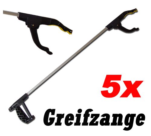 Hillfield 5 Stück Greifer Müllzange Greifarm Müll Greifer Greifzange Zange Handgreifer