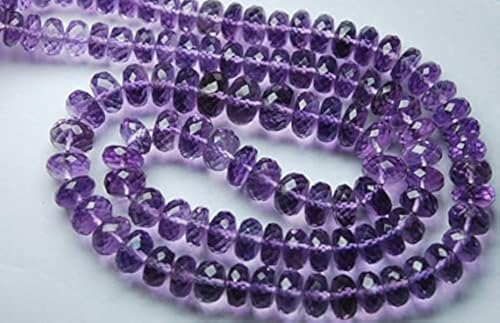 Rondelles d'améthyste rose naturelle 6-8mm pour création de bijoux