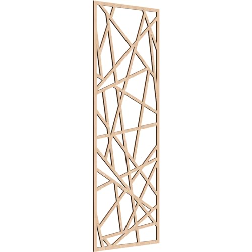 Image of Conway Decorative Pierced Fretwork Wood Wall Panels, 23 3 /8 inchW x 59 3 /8 inchH x 1 /4 inchT, Red Oak
