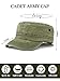 4 Pieces Cadet Caps Army Military Hats Washed Cotton Flat Top Hats Military Style Patrol Hat Adjustable Veteran Cap for Men