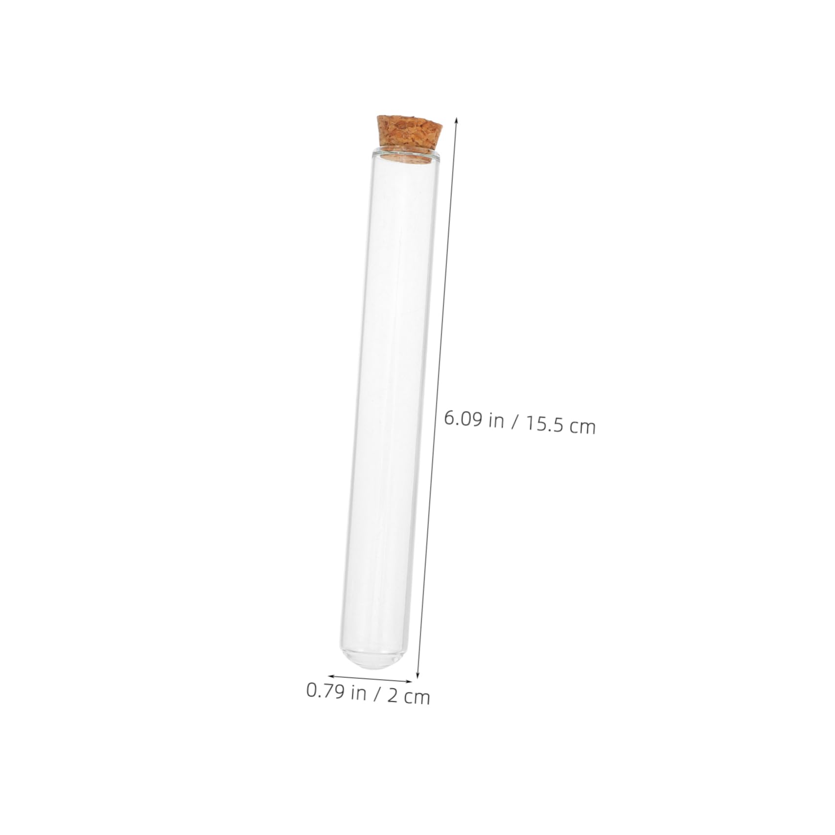 OSOLADY 20pcs Experimental Glass Test Tube Bath Salt Vials Microcentrifuge Tube Lab Test Tubes Scientific Tube Bath Salt Tubes Testing Tube Test Vials Chemistry Test Tube Cork Transparent