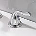 Phiestina Bathroom Sink Faucet Widespread 3 Hole 8 Inch Chrome Finished, with Y Shape Hose and Pop Up Drain, WF008-7-C
