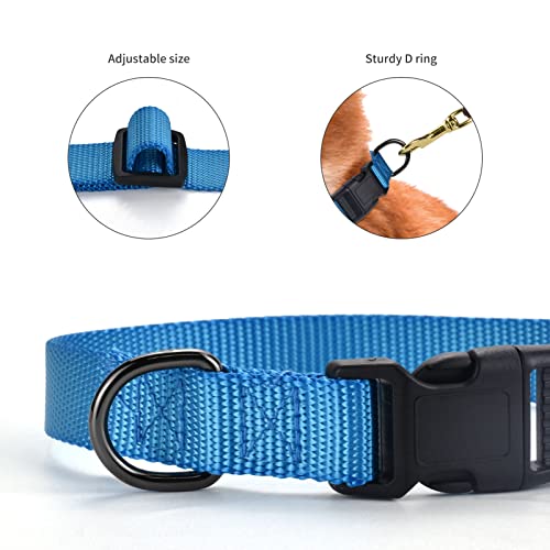 AUDWUD Thick Nylon Collar,Classic Adjustable Dog Collar in Multiple Colors,Suitable for Small,Medium and Large Dogs,4 Sizes - Image 3