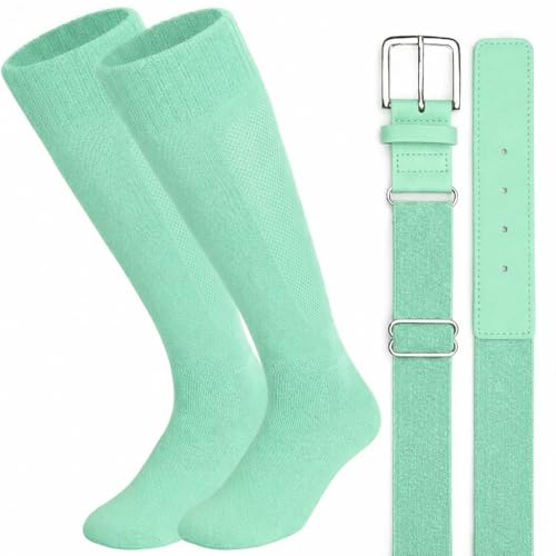 Image of Baseball Socks and Belt Combo for Youth Adult Softball Sock Belt for Boys and Girls
