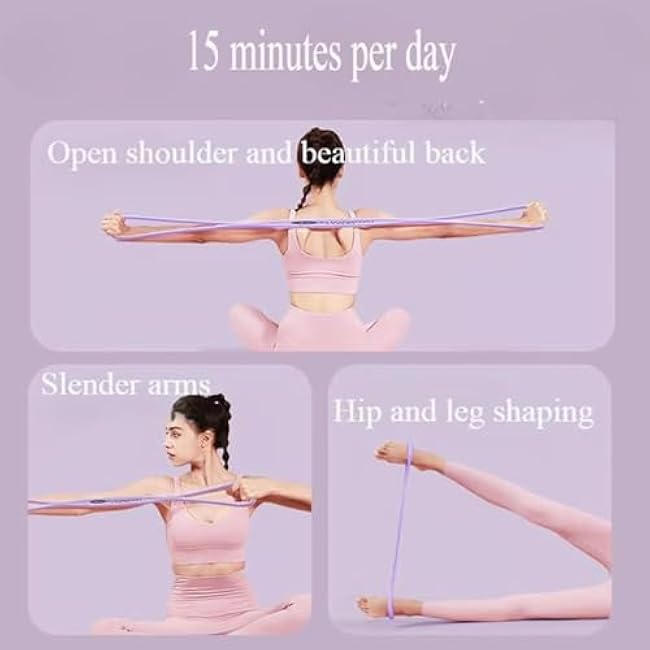 2025 New Figure 8 Resistance Band, Resistance Bands, Figure 8 Exercise Bands for Women Men, Keep 8 Shaped Resistance Rubber Band for Arms, 10 Minutes Day Beautiful Back Hip and Leg Shaping