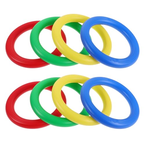 Toyvian Lot de 8 Supports pour Ballons de Yoga Anneaux Ronds Fixes de 18 cm (7 Pouces) en Forme de Ballon de Football - antidérapants et Stables, pour la présentation sur Table ou étagère.