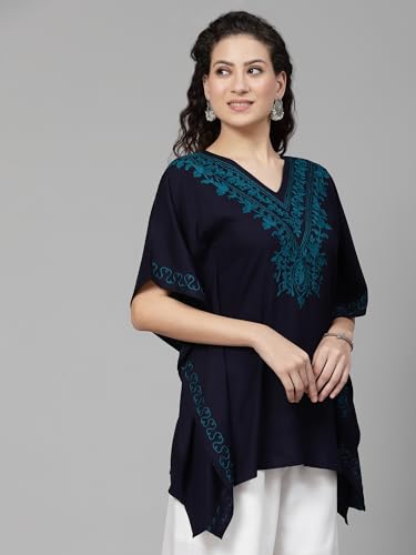 Image of QAZMI Women's Rayon Cotton Kaftan