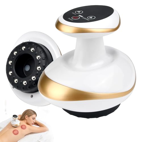 Cellulite Massagegerät Massage 4-in-1 Massagegerät mit Vakuum Massage & Gua Sha Elektrisch Schröpfmassagegerät Elektrisch Handmassagegerät Tiefenmassage mit Wärme Für Ganzkörper Anwendung Zuhause