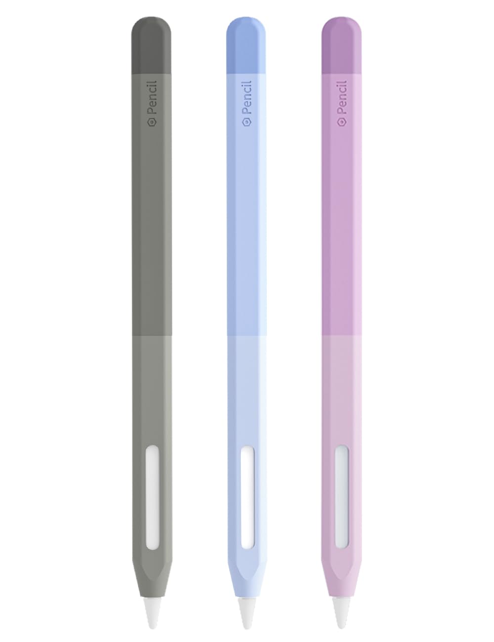 3 Pack Soft Silicone Case Compatible with Apple Pencil 2nd Generaion Cover,Protective Skin Cover Sleeve with Cap Accessories Compatible with iPad Pro