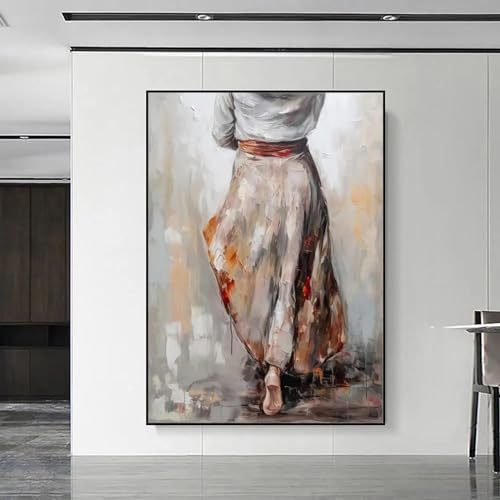 Toile abstraite femme élégante pour salon moderne ADOHOME