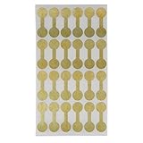 1000 Pieces Jewelry Repair, Price and Indentification Tags/Tyvek Self Adhesive Rectangle/Dumbbell/Barbell Jewelry Price Tags (Short - 35 x 12mm, Gold)