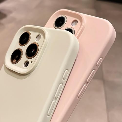 Coque antichoc silicone iPhone 13 Pro blanc souple évite les fissures de l'écran