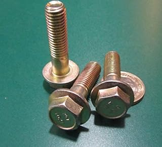 Class 8.8 Zinc Yellow Steel Flanged Hex Bolts M10 x 1.5 mm x 40 mm Long PT 20 pcs