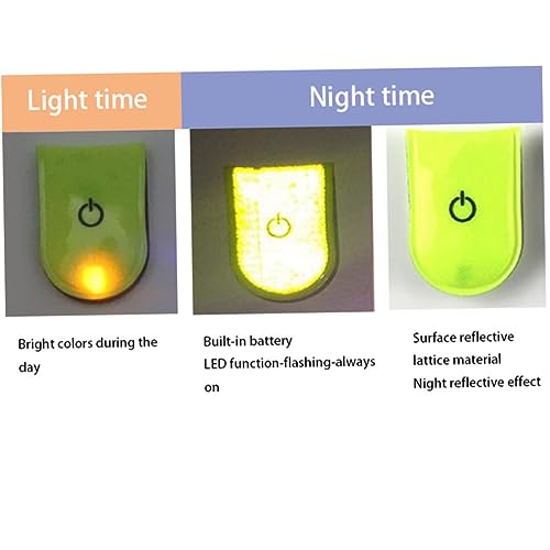 Night Running Light LED Reflector Safety Light by Outdoor Sports - Yellow, Multifunctional for Cycling, Clips on Luggage, Clothes
