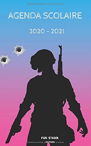 Télécharger AGENDA SCOLAIRE 2020 - 2021: agenda journalier, 2 jours par page, couverture GAMER PDF