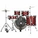 Ludwig Accent FUSE 5pc Acoustic Drum Set Pack Red Sparkle