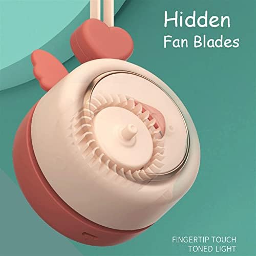 portable Handheld Fan Portable Fan portable Neck Hanging Fan with Adjustable Lanyard Rope USB Charging Rechargeable Hands Free 3 Speeds Personal Fan Small Personal Portable Fan Fans (Color (F)