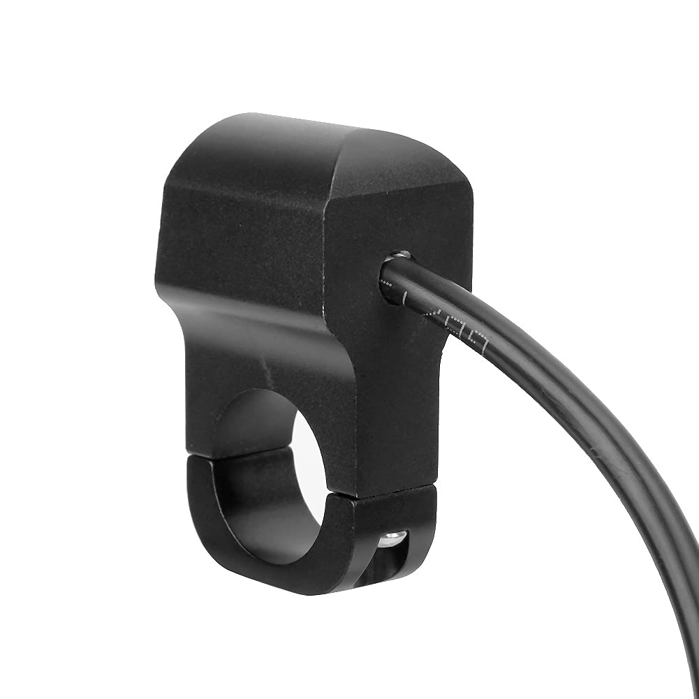 Interruttore impermeabile in acciaio da 22 mm per manubrio di moto e ATV, con spia blu, pulsante a ritorno automatico per faro, luce antinebbia e clacson; adatto a manubri da 0,87