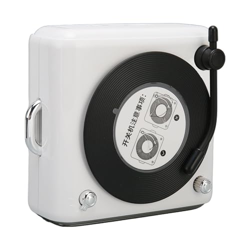 BROLEO Enceinte mignonne 1000 mAh avec volume fort style tourne-disque vinyle pour chambre à coucher (#1) - Les Beatles, Paul McCartney, John Lennon, RIngo Starr, George Harrison BROLEO Enceinte mignonne 1000 mAh avec volume fort style tourne-disque vinyle pour chambre à coucher (#1) – Image 4