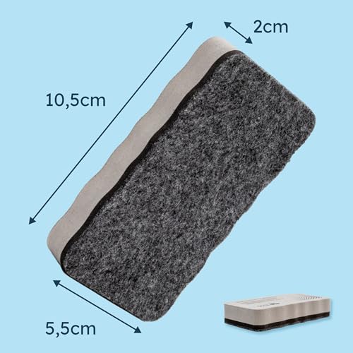 Miniatura 2 de Raylu Paper - Borrador Magnético Para Pizarras Blancas, Limpiador De Rotuladores De Borrado En Seco, Lavable Y Ligero, Agarre Ergonómico, Accesorio Esencial Para Oficinas Y Escuelas