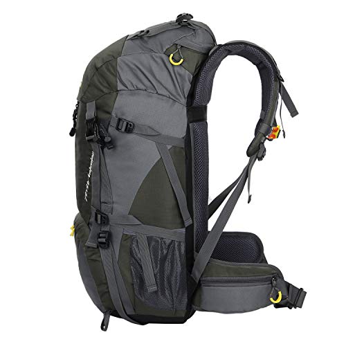 WoneNice 50L(45+5) Waterproof Hiking Backpack - Outdoor Sport Daypack with Rain Cover