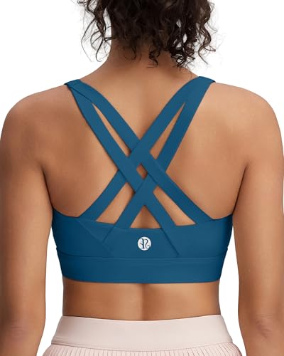 Image of RUNNING GIRL Sports Bra for Women High Support,Strappy Running Supportive High Impact Sports Bras with Sewn in Pads