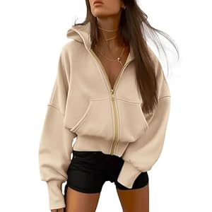 BTFBM Womens Zip Up Hoodies Long Sl...