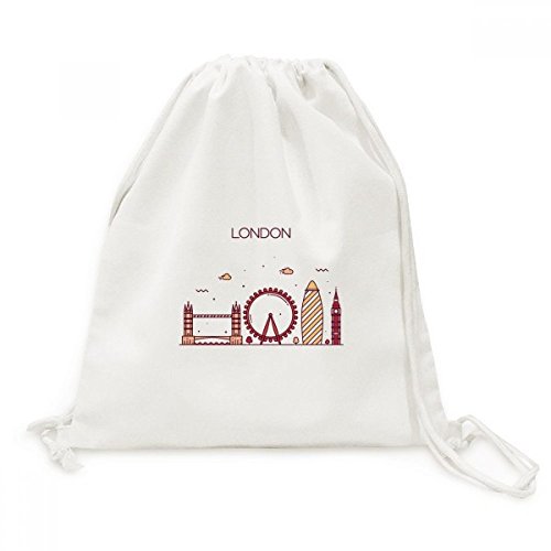 Voyage à Londres avec ce sac à dos cordon en toile, parfait pour les visites touristiques