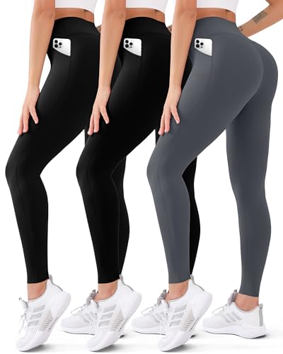 3 Pack High Waisted Leggings for Women Butt Lift Tummy Control Yoga Pants Non for $22.99 at Amazon