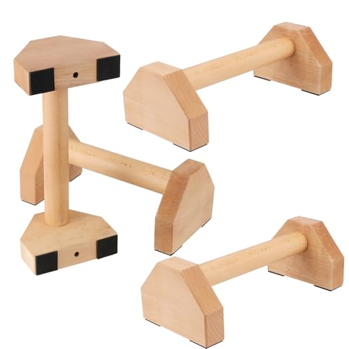 Barres de parallettes de 25 cm en bois robuste capacité de 150 kg