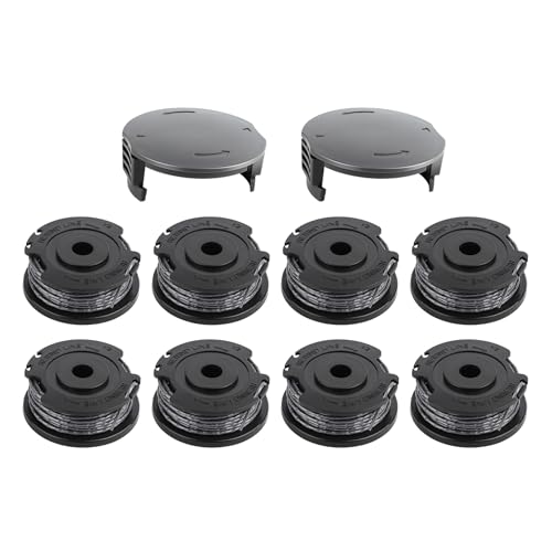 OMECO Fadenspule Kompatibel mit Bosch EasygrassCut 18 23 26 SL 18-26 18-260 18-230, F016800569 F016800385 Easygrasscut Trimmer Ersatzspule, 1.60mm 4.9m(8 Ersatzspulen, 2 Kappe)