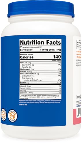 Image of Nutricost Whey Protein Isolate (Strawberry Milkshake) 2LBS