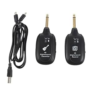 RIWPKFH Draadloze Gitaar Systeem 4 Kanalen Gitaar Zender Ontvanger Voor Elektrische Gitaar Bas Viool