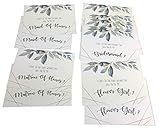Will You Be My Bridesmaid 16 Cards with Matching Size White Envelopes for 10 Bridesmaids, 2 Matron o