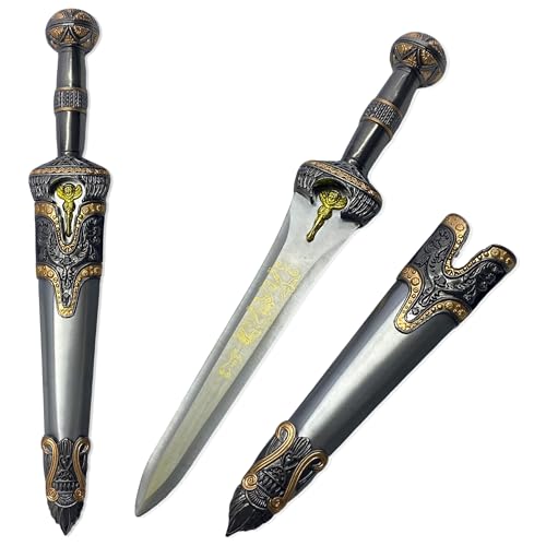 Sauvagine-14.56-inch Ancient Roman Gladius Sword - Decorative Gladius Sword with Sheath Suitable for Role-Playing Collectible Display and Gifting