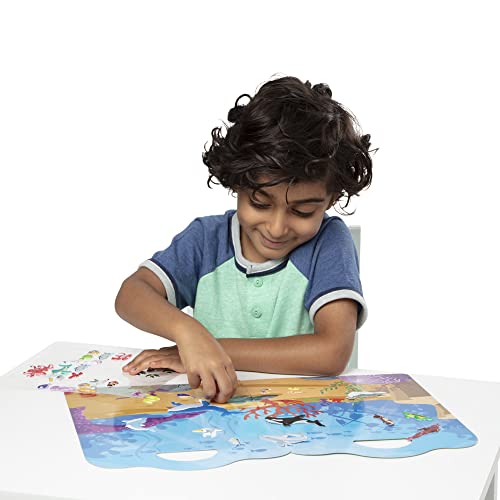 Melissa & Doug Reusable Puffy Sticker Wild Adventures Play Set 3-Pack (118 Stickers: Safari, Dinosaur, Ocean) - Reusable Puffy Sticker Book Activity Sets For Travel #TOP3