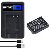 Batmax DMW-BCG10 Battery + Quick LCD Charger for Panasonic DMW-BCG10, DMW-BCG10E, DMW-BCG10PP and Panasonic Lumix DMC-3D1, DMC-SZ8, DMC-TZ6, DMC-TZ7, DMC-TZ8, DMC-TZ10, DMC-TZ18