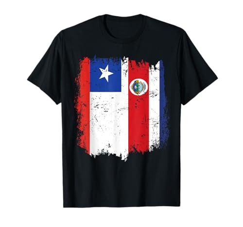 Chile Costa Rica Bandera Costa Rica Chile USA Pride Camiseta