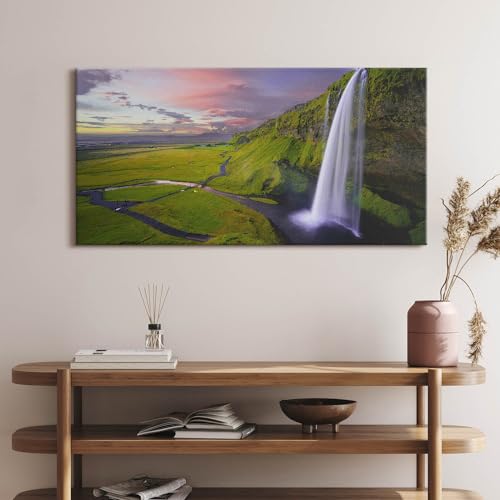 Peinture murale grand format paysage de cascade deco salon moderne