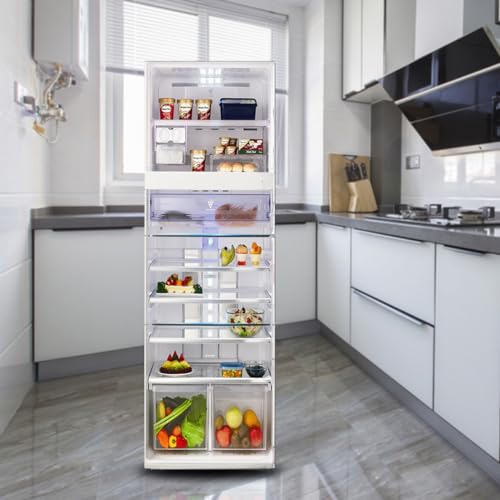 Pegatinas de nevera, pegatinas de nevera cubierta de puerta completa cubiertas de nevera decoraciones, pegatinas de pared de piel de congelador para calcomanías de cocina, frutas transparentes helado