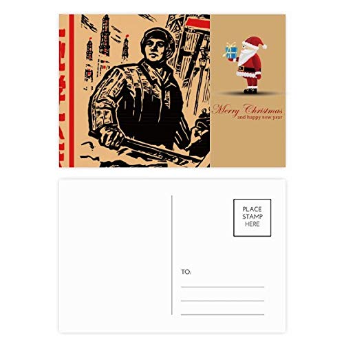 Cartes postales en porcelaine du Père Noël lot de 20 pièces pour correspondance festive